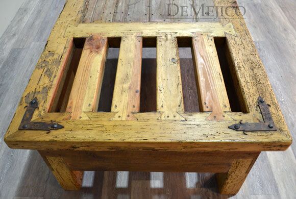 reclaimed door coffee table