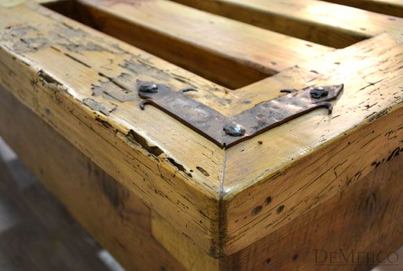 reclaimed door coffee table