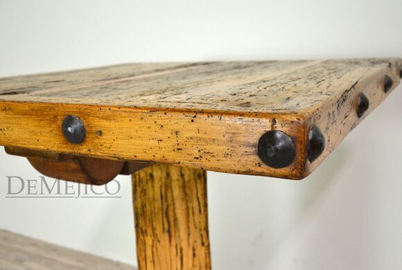 old wood bar table