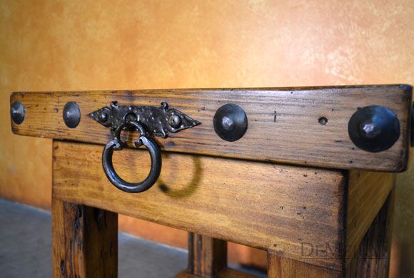 Escondido Old Door End Table, Rustic End Table