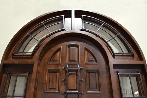 Puerta Montesario with Sidelights, Mediterranean Entry Doors, Spanish Panel Door