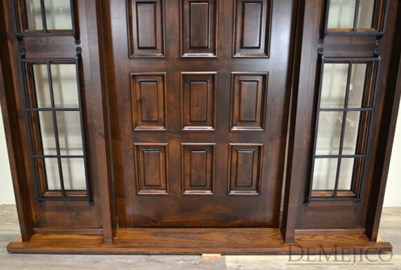 Puerta Montesario with Sidelights, Mediterranean Entry Doors, Spanish Panel Door