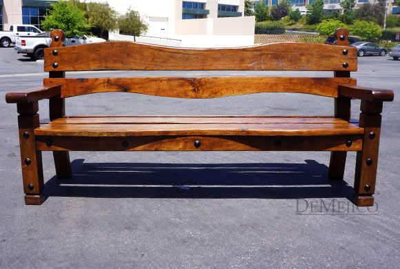 Banca Palomar, Mesquite Slab Benches, Outdoor Benches, Rustic Bench