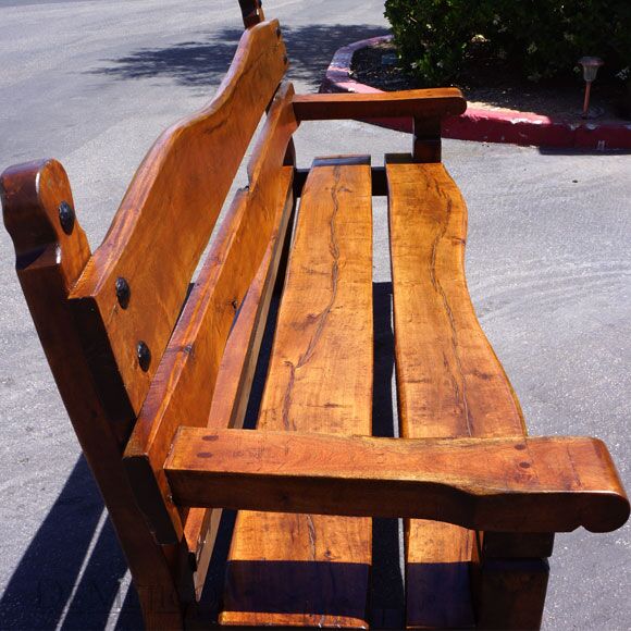 Banca Palomar, Mesquite Slab Benches, Outdoor Benches, Rustic Bench