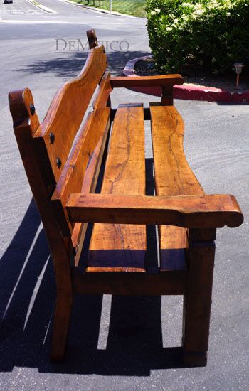 Banca Palomar, Mesquite Slab Benches, Outdoor Benches, Rustic Bench