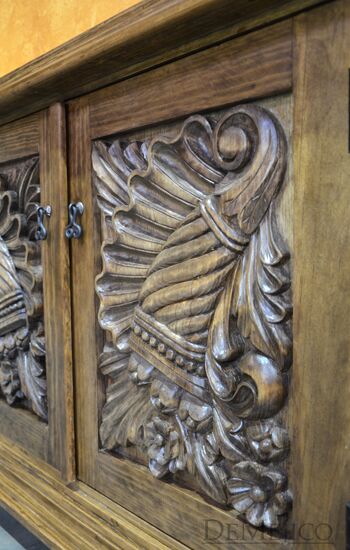 hand carved buffet