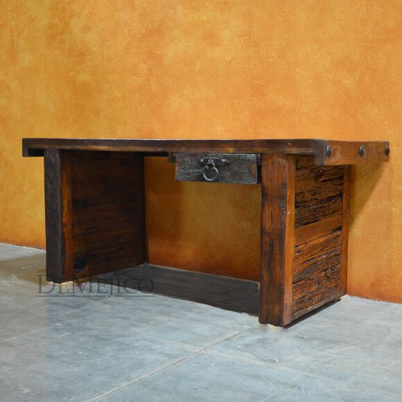 Escritorio Grappa, Old Wood Desk, Rustic Modern Desk