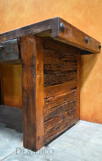 Escritorio Grappa, Old Wood Desk, Rustic Modern Desk