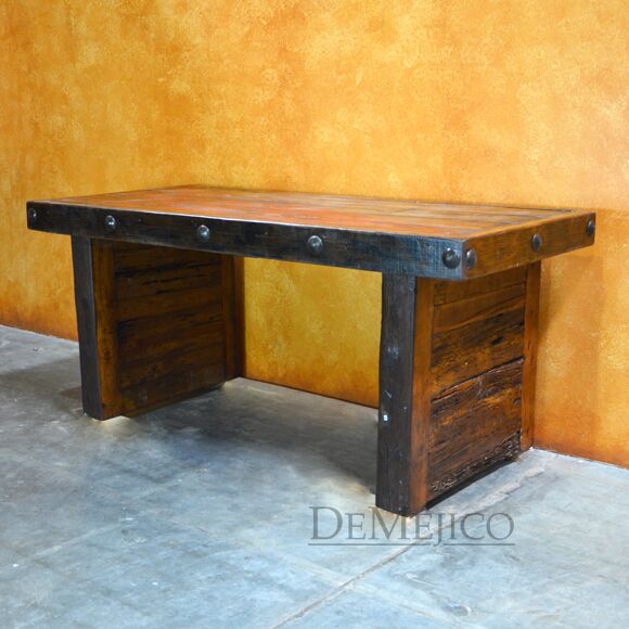 Escritorio Grappa, Old Wood Desk, Rustic Modern Desk