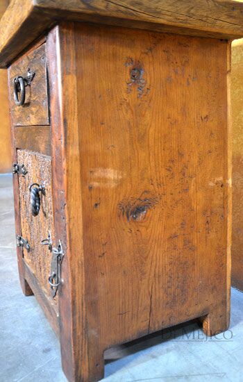 Troje Nightstand, Old World Nightstand, Rustic Nightstand