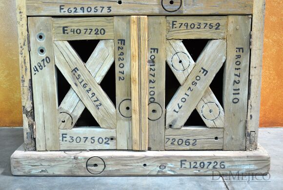 Aventura Hutch, Rustic Hutch, Old Door Hutch