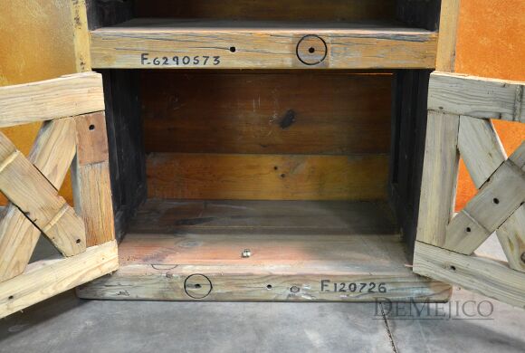 Aventura Hutch, Rustic Hutch, Old Door Hutch