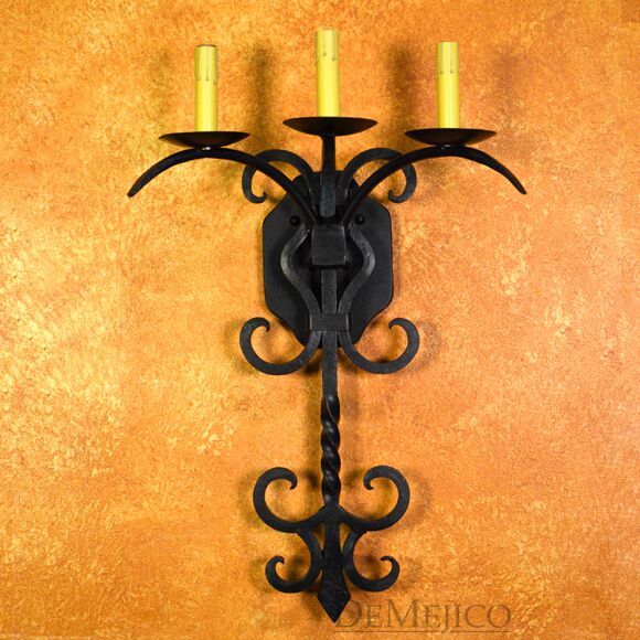 Spanish Wall Sconce, Scrolled Wall Sconce