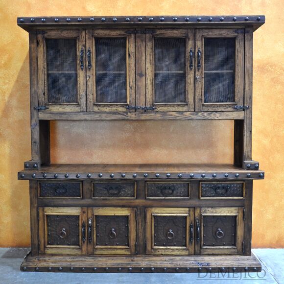 Antigua Hutch, Rustic Hutch, Rustic Spanish Style