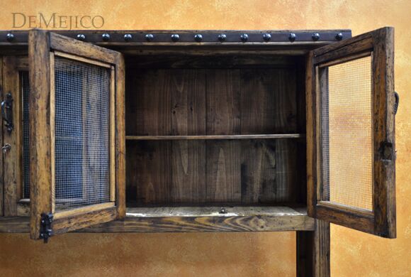 Antigua Hutch, Rustic Hutch, Rustic Spanish Style
