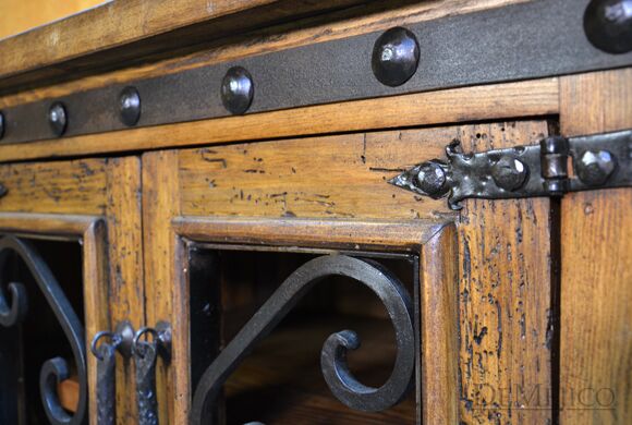 Spanish TV Console, Old Wood TV Stand
