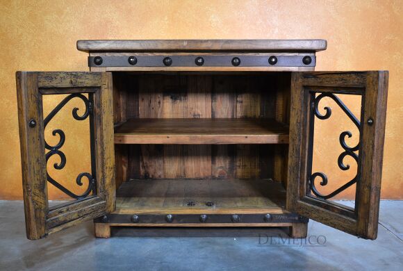 Spanish TV Console, Old Wood TV Stand