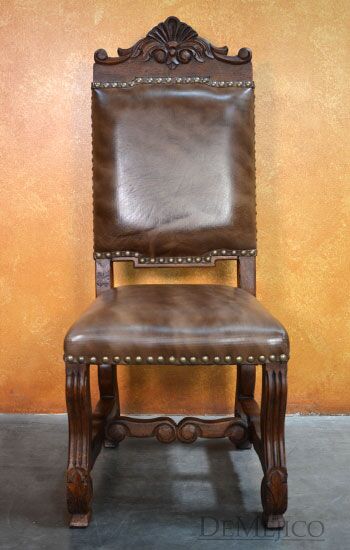 Spanish carved dining chair