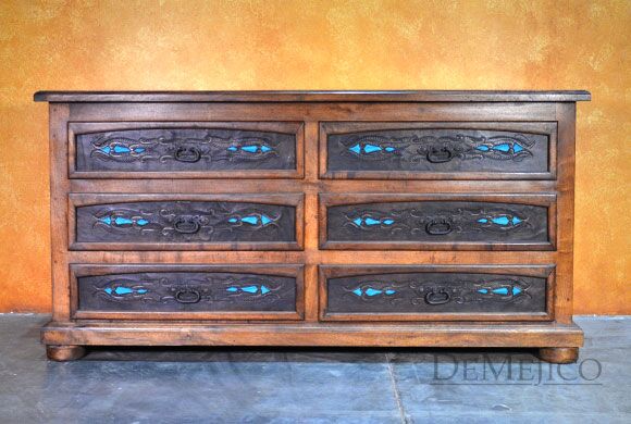 tooled leather dresser