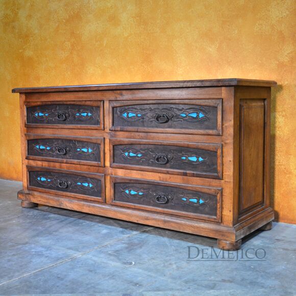 tooled leather dresser