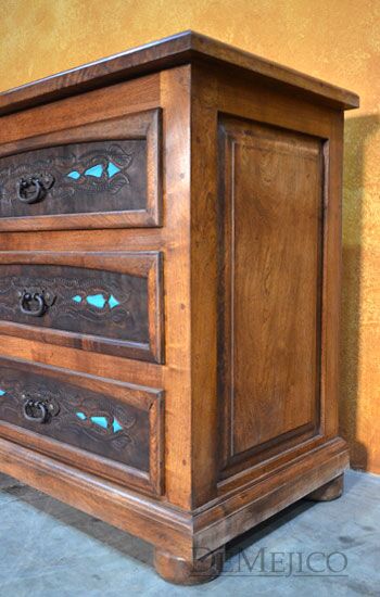 tooled leather dresser