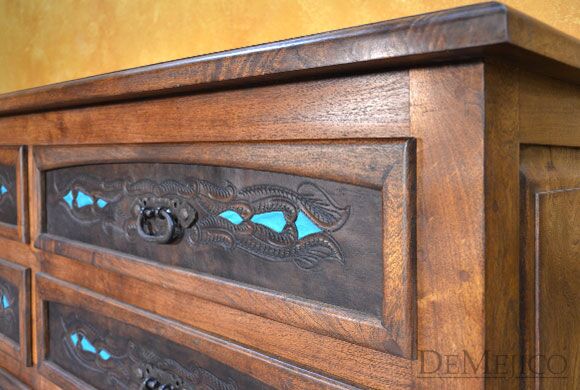 tooled leather dresser