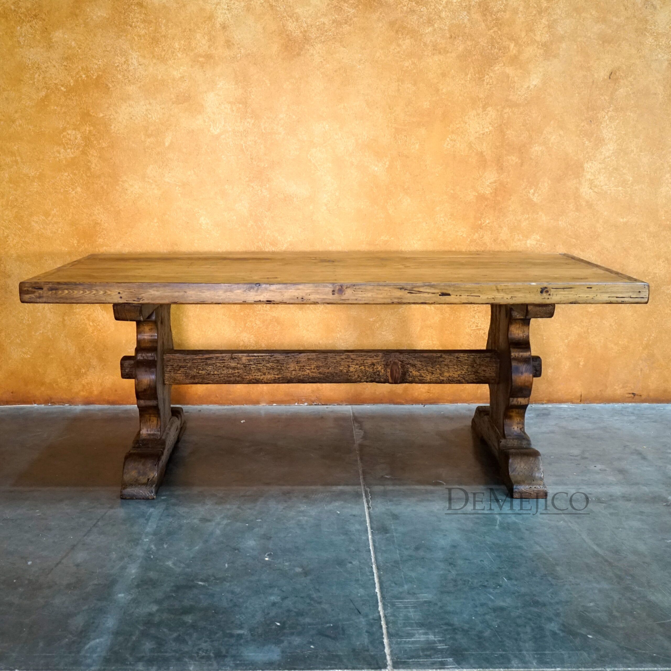 Old Wood Mesa Hacienda, Spanish Style Dining Table - Demejico
