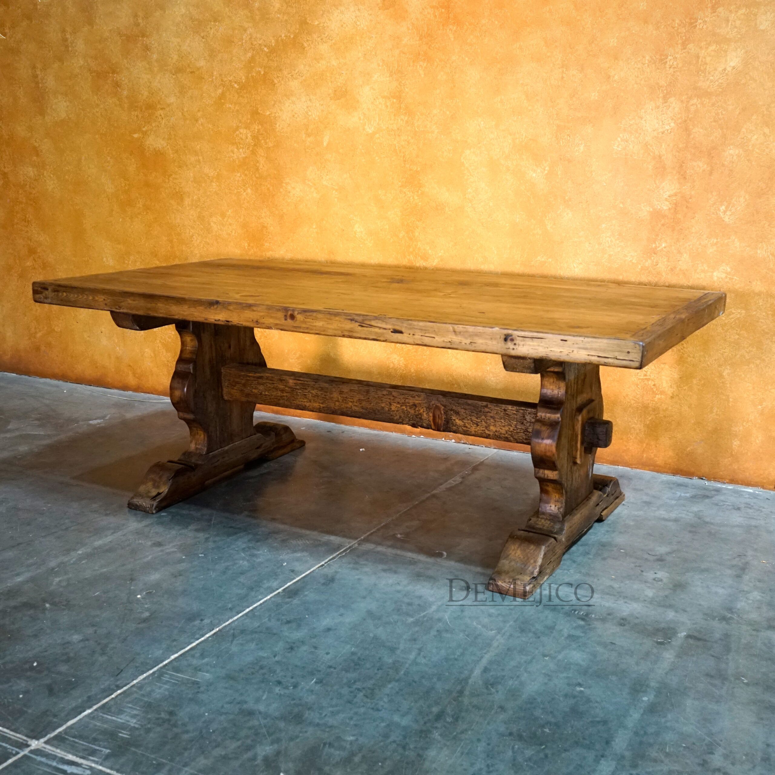 Old Wood Mesa Hacienda, Spanish Style Dining Table - Demejico