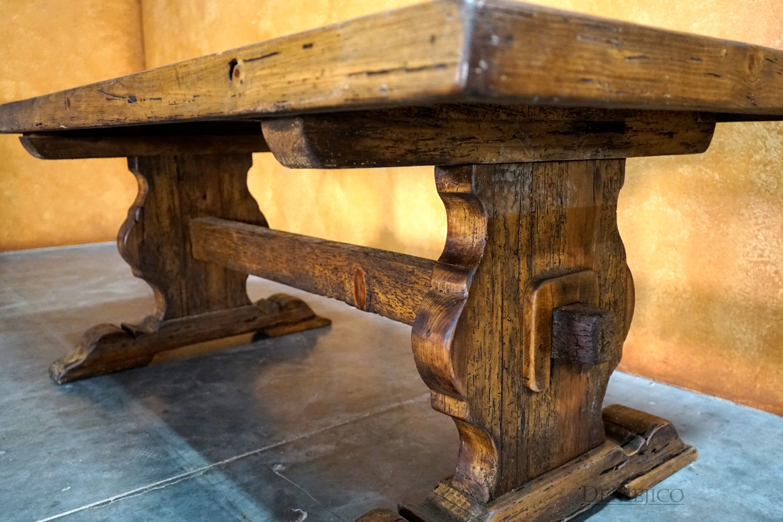 Old Wood Mesa Hacienda, Spanish Style Dining Table - Demejico