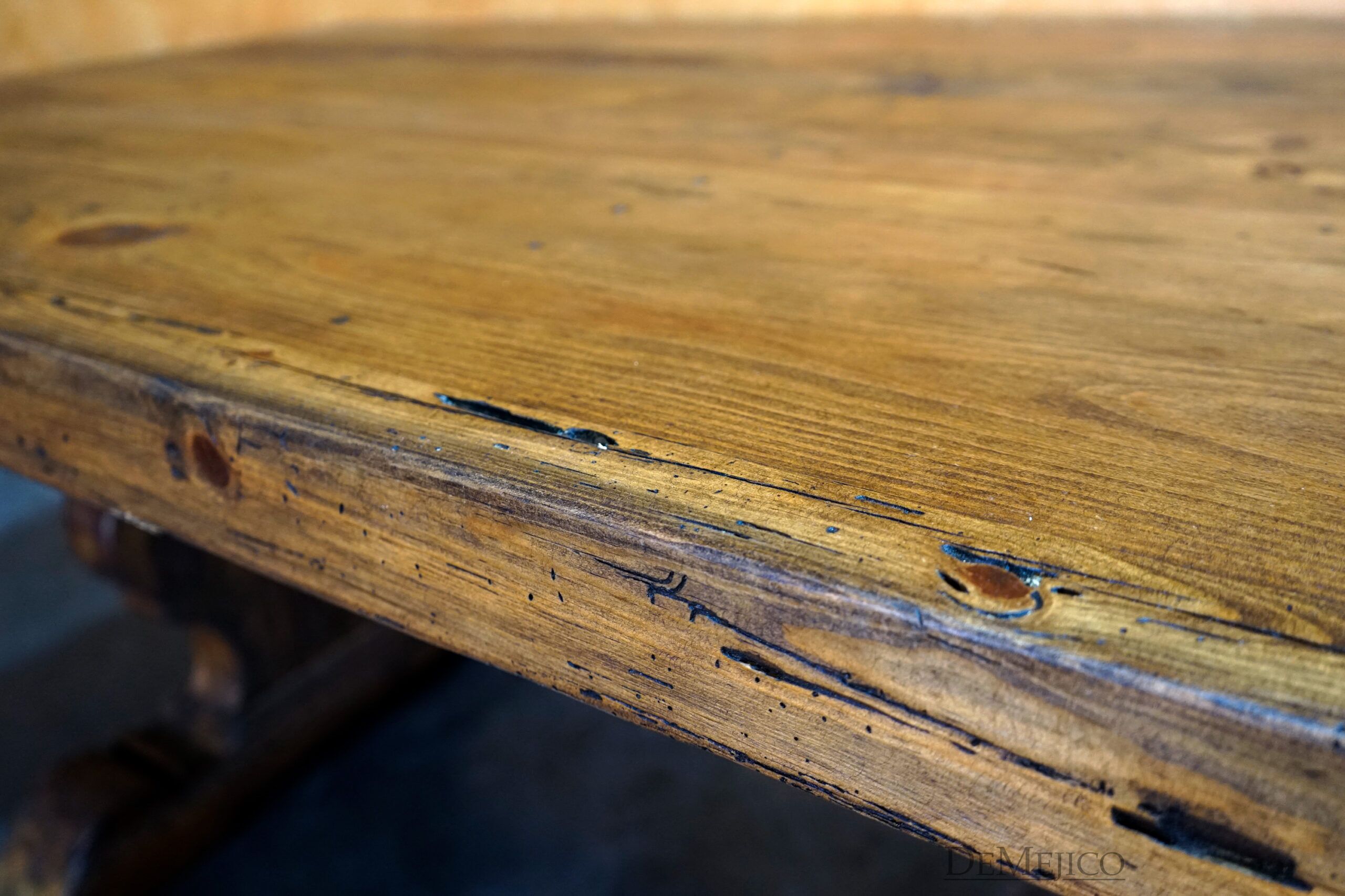 Old Wood Mesa Hacienda, Spanish Style Dining Table - Demejico