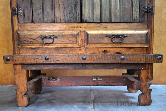 Armario Yugos, Rustic Armoire, Tall Armoire, Antique Old Door Armoire