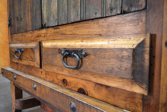 Armario Yugos, Rustic Armoire, Tall Armoire, Antique Old Door Armoire