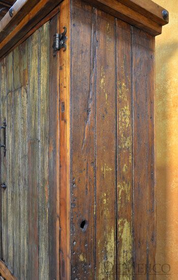 Armario Yugos, Rustic Armoire, Tall Armoire, Antique Old Door Armoire