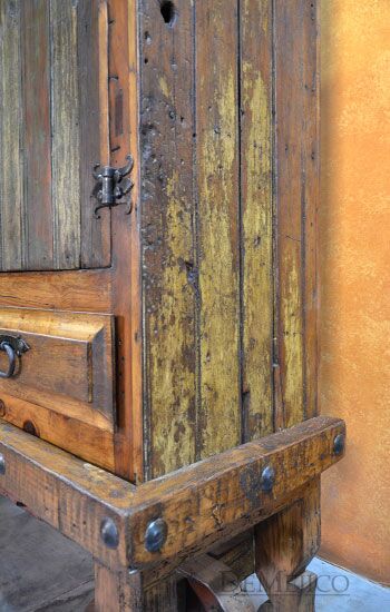 Armario Yugos, Rustic Armoire, Tall Armoire, Antique Old Door Armoire