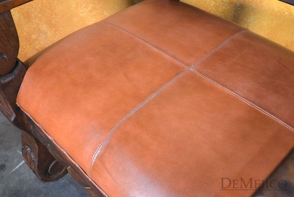 Banca Hacienda, Spanish Leather Bench, Captains Chair, Living Room Accent Chair, Spanish Style Seating