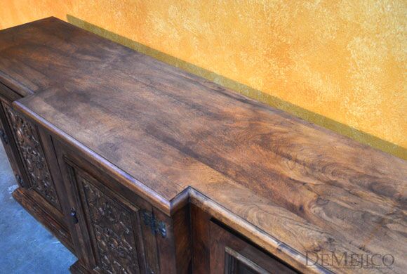 Mesquite Oaxaca Buffet, Carved Buffet, Spanish Buffet Table