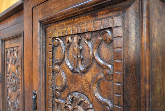 Mesquite Oaxaca Buffet, Carved Buffet, Spanish Buffet Table
