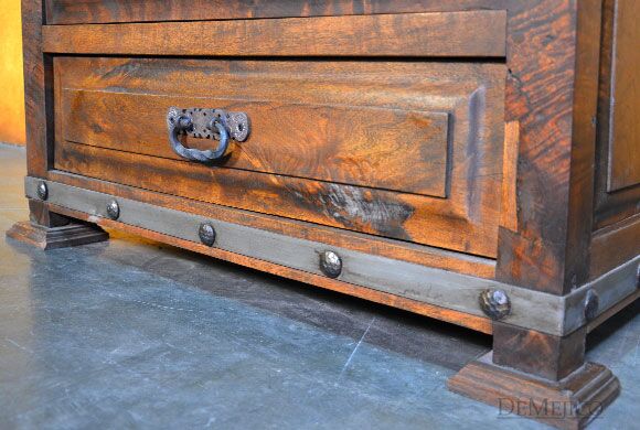 4ft Tall Mesquite Dresser, 5 Drawer Alamo Tall Dresser