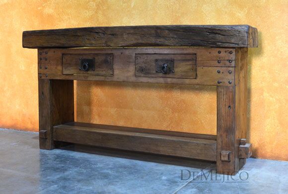 Farmhouse Console, Rustic Wood Console Table