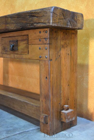 Farmhouse Console, Rustic Wood Console Table