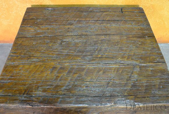 Vigas Coffee Table, Small Reclaimed Door Coffee Table