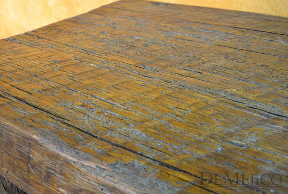 Vigas Coffee Table, Small Reclaimed Door Coffee Table