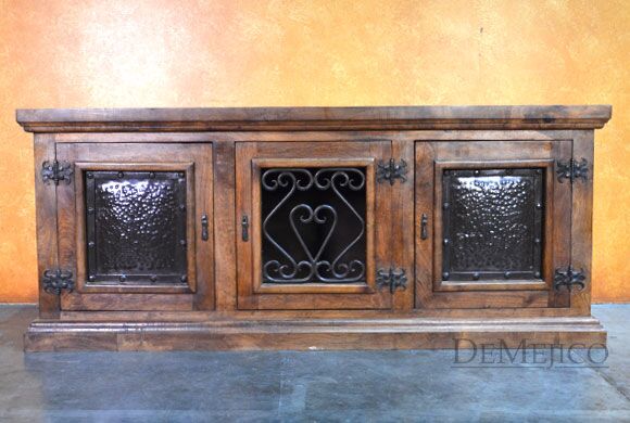 Mesquite Antigua Metal Buffet Table, Spanish Buffet Table
