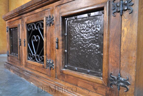 Mesquite Antigua Metal Buffet Table, Spanish Buffet Table