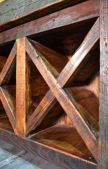 Troje Old Wood Wine Cabinet, Rustic Wine Rack, Rustic Wine Storage
