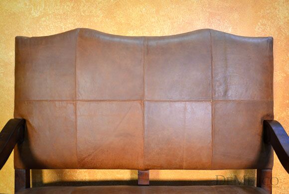Cristy Spanish Bench, Carved Bench, Spanish Upholstered Bench