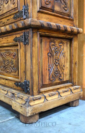 Luis Quince Armoire, Spanish Carved Armoire, Spanish Armoire