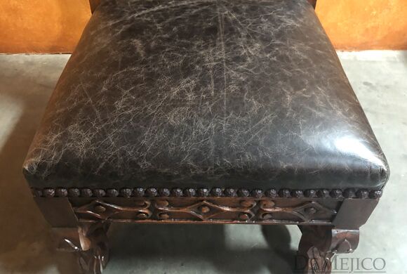 Silla Mérida, Carved Dining Chair, Spanish Colonial Armchair, Spanish Colonial Dining Chair
