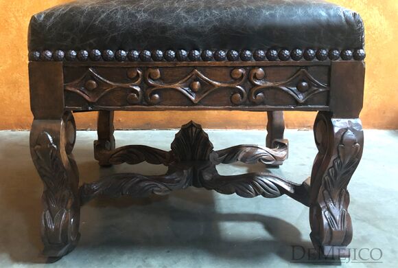 Silla Mérida, Carved Dining Chair, Spanish Colonial Armchair, Spanish Colonial Dining Chair