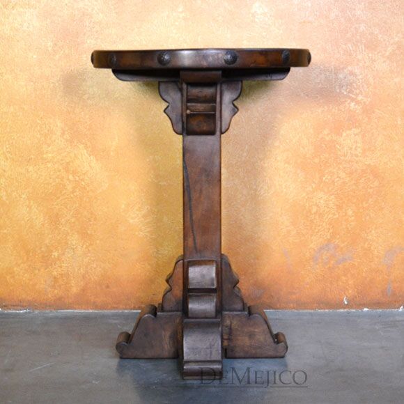 Round Hacienda End Table, Farmhouse Living Room